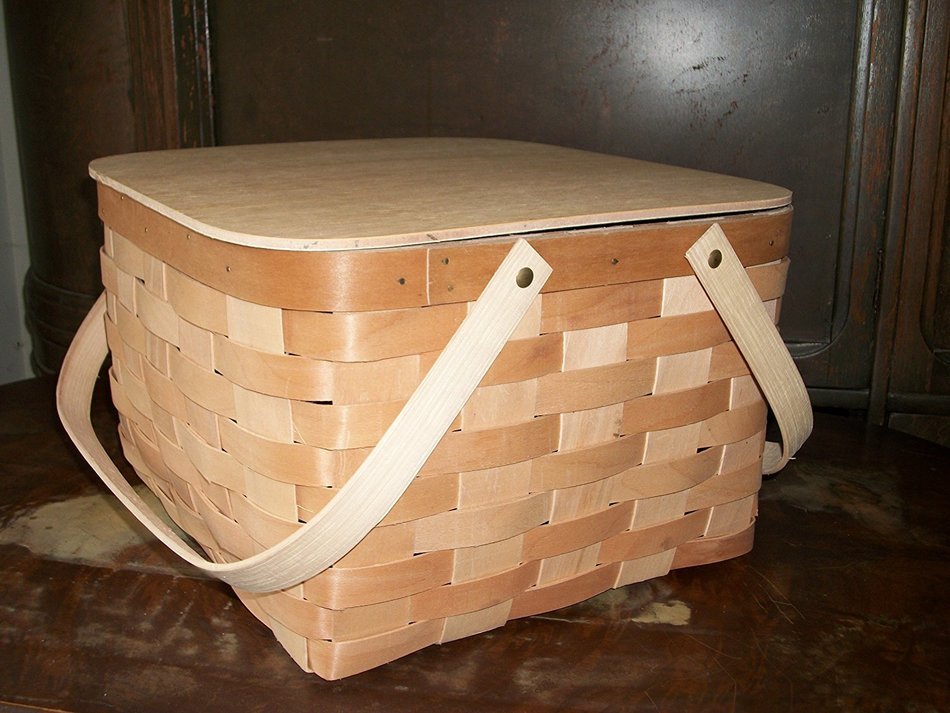 Picnic Pie Basket Handmade in USA N2