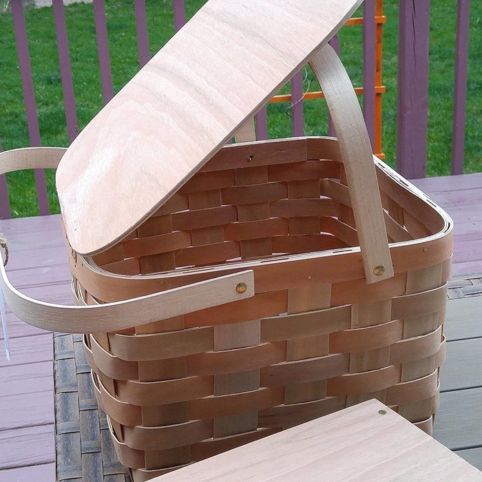 Picnic Pie Basket Handmade in USA N3