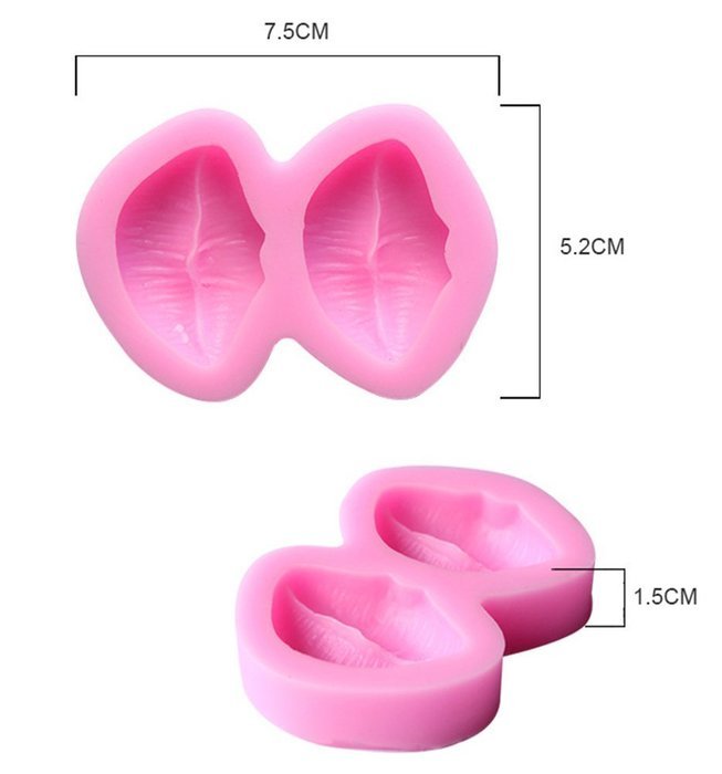 BleuMoo 3D Lips Silicone Fondant Mould Cake Decorating Chocolate Baking Mold Tool N3