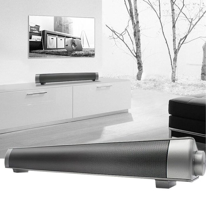Solarphy Small Sound Bar 10W (5Wx2) Wireless Subwoofer Speaker Bluetooth 3.0 Channel Soundbar Support TF Card,... N4
