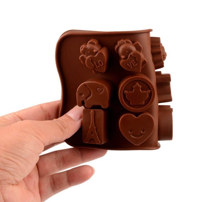 inkint 15-cavity Silicone Baking Mold Decorating DIY Mold Non-stick with Different Shape for Making Homemade Chocolate... N5