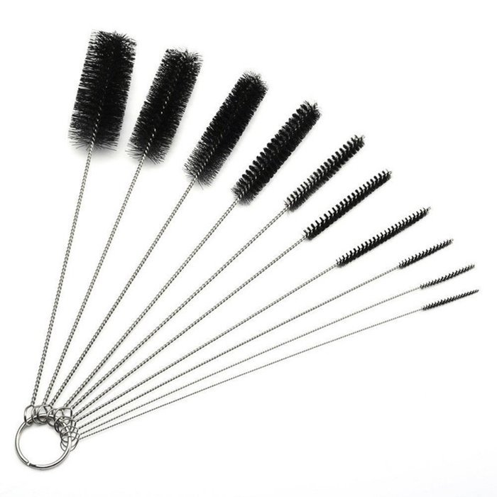 HOMEDECO 8 Inch Nylon Tube Brush Pipe Cleaning Brushes Variety Pack 10 Pcs/Set N5