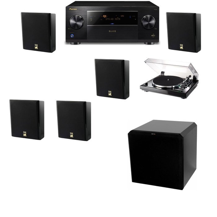 M&K Sound MP150II Wall Speaker 5.1 Thorens TD-240-2 HRS12 Pioneer Elite SC-89