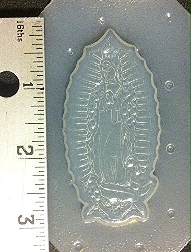 Flexible Resin Mold Virgin Mary Virgen de Guadalupe 3" x 1.5" x 1/4" Deep N3