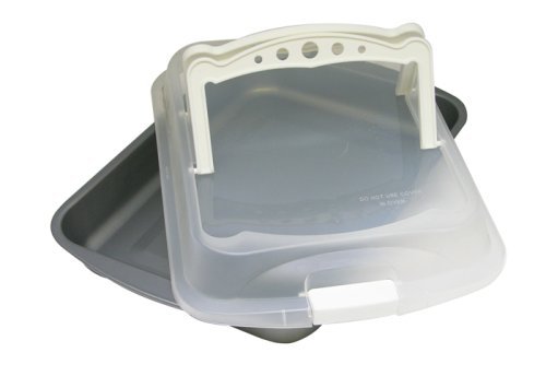 OvenStuff Non-Stick 14.5 Inch x 10.5 Inch x 2 Inch Roasting Pan with Cover and Handles