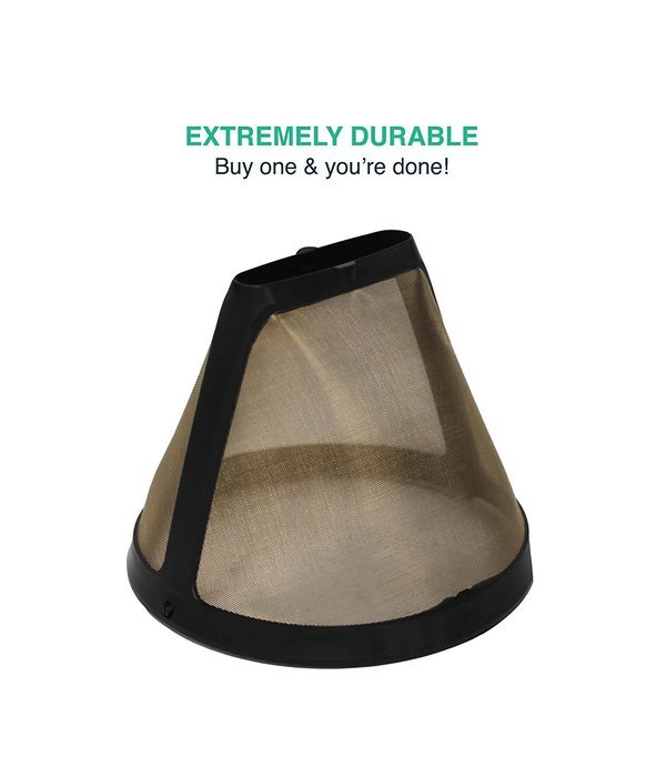 2 Cuisinart GTF-4 GTF4 Gold Tone Washable & Reusable Coffee Filter for Cuisinart 4-Cup Coffeemakers, Designed... N2