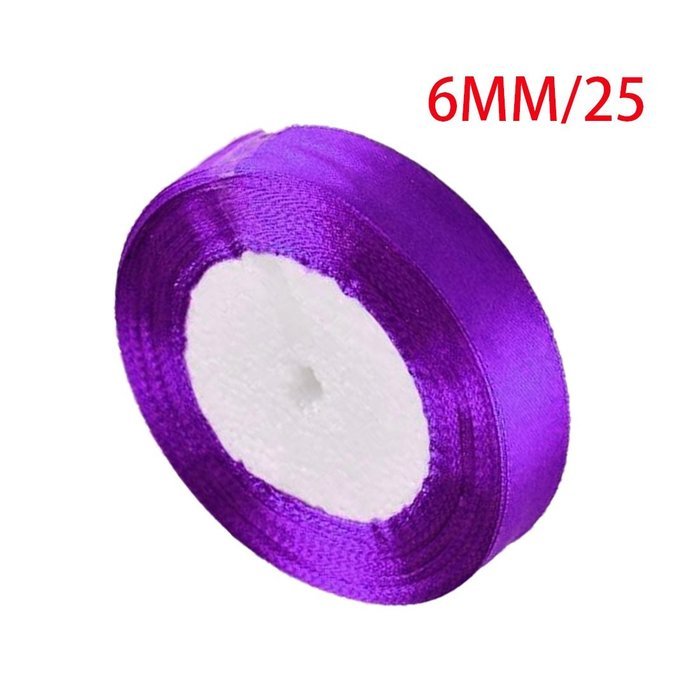 25 yards/roll 6mm Single Face Satin Ribbon Decor Gift Packing Christmas Ribbons-Dark Green N15