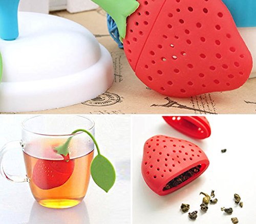 Silicone Tea Infuser Stawberry Shape Size L19.5 x W 5.5 cm N4