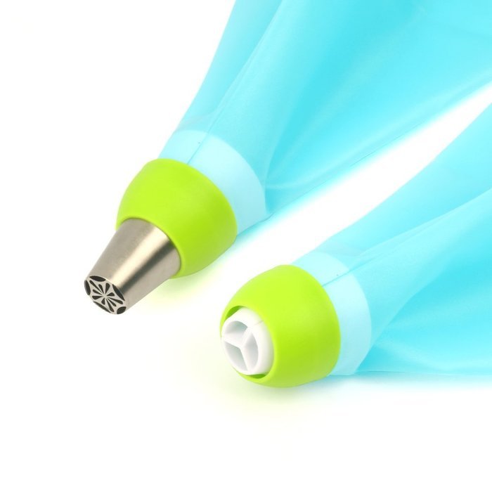 Piping Bags, MCIRCO 3 X ColorSwirl 3-Color Coupler for Large Size Russian Piping Tips and 3 X Reusable Pastry... N38