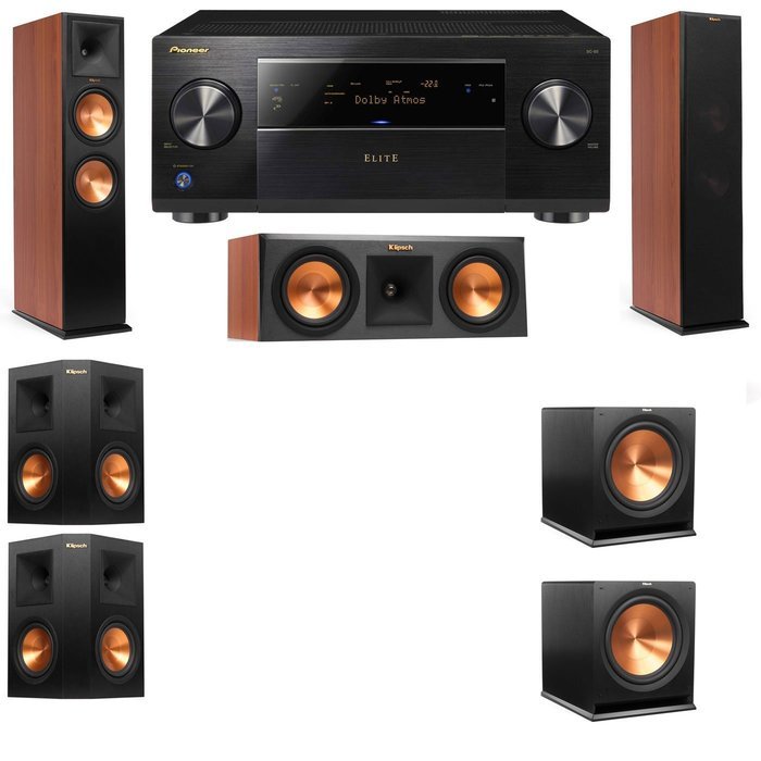 Klipsch RP-280F Tower Speakers CH-RP-250C-5.2-Pioneer Elite SC-85