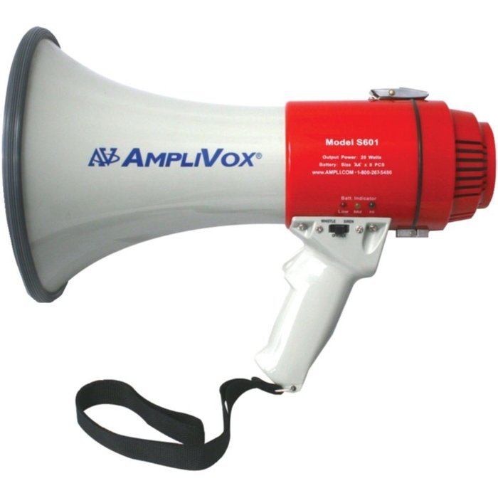 AmpliVox S601R 15W Megaphone Mity-Meg Li-Ion Compatible 8C Powered Consumer Electronics