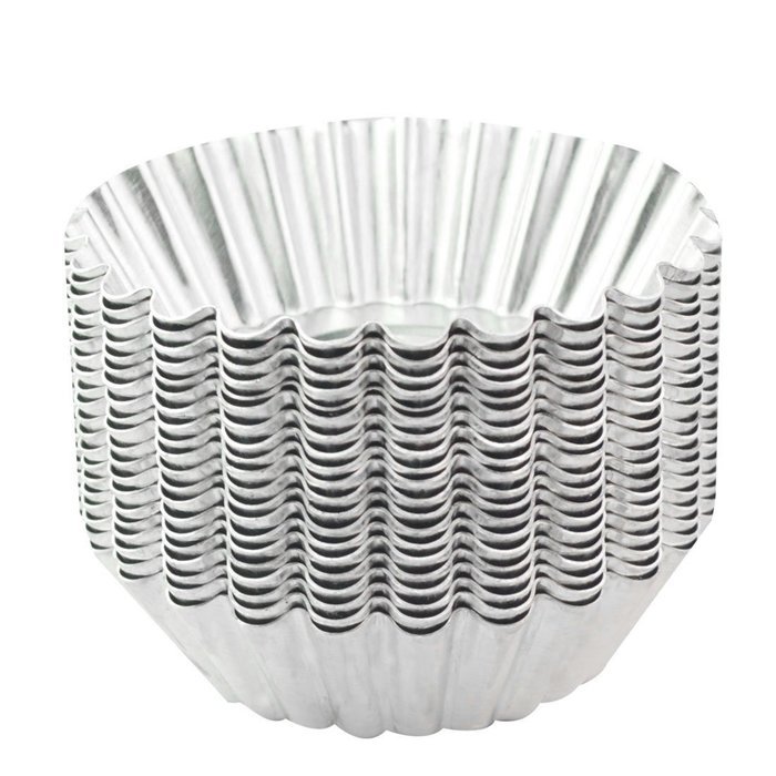 HOVEOX Aluminum Cupcake Egg Tart Cake Cookie Mold Lined Mould Tin Baking Tool ( 20 pcs ) N7