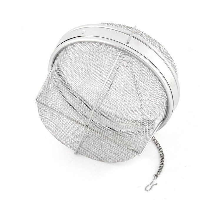 uxcell Wire Mesh Twist Locking Sphere Ball Spice Herb Tea Strainer Filter 13cm Dia