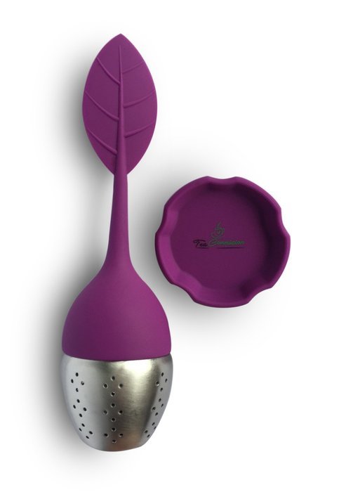 Tea Commission Tea Infuser Set of 6, Steeper Strainer Silicone & Stainless Steel Mesh Basket (Rainbow) for Loose... N25