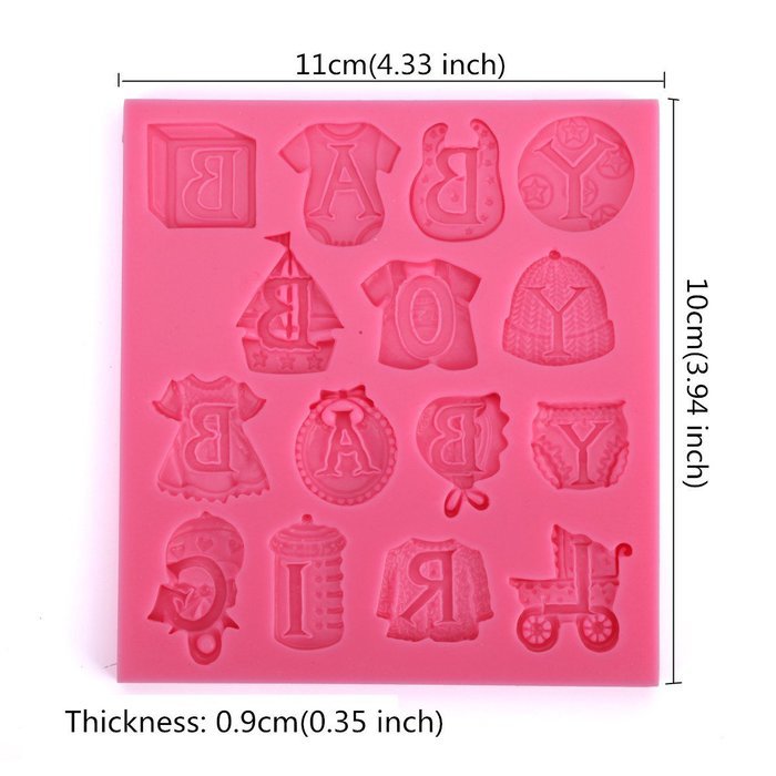 KookieMonsta Silicone Molds 3d Baby Boy Girl Molds Fondant Tool Cupcake Decoration Sugar Art Tools N3