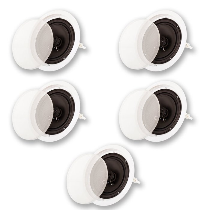 Acoustic Audio SP8c In Ceiling 8" Home Theater 5 Speaker Set 2 Way 1500 Watt SP8c-5S