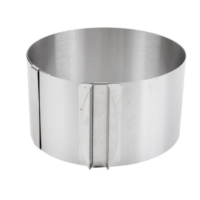 6-12" / 160-300 mm Circle Retractable Adjustable Mousse Ring Cake Pan Ring S/S N2