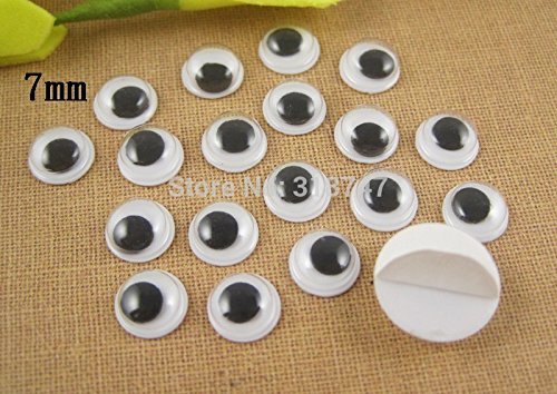 5/7/8/10/12/15/20/25/30/40mm Plastic Wiggly Googly Eyes for Toy Accessory (With Self-adhesive) (6pcs 40mm) N5