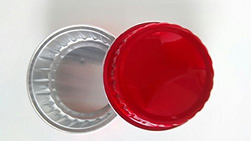 KEISEN 3 2/5" mini Disposable Aluminum Foil Cups 80ml for Muffin Cupcake Baking Bake Utility Ramekin Cup Red 100/PK