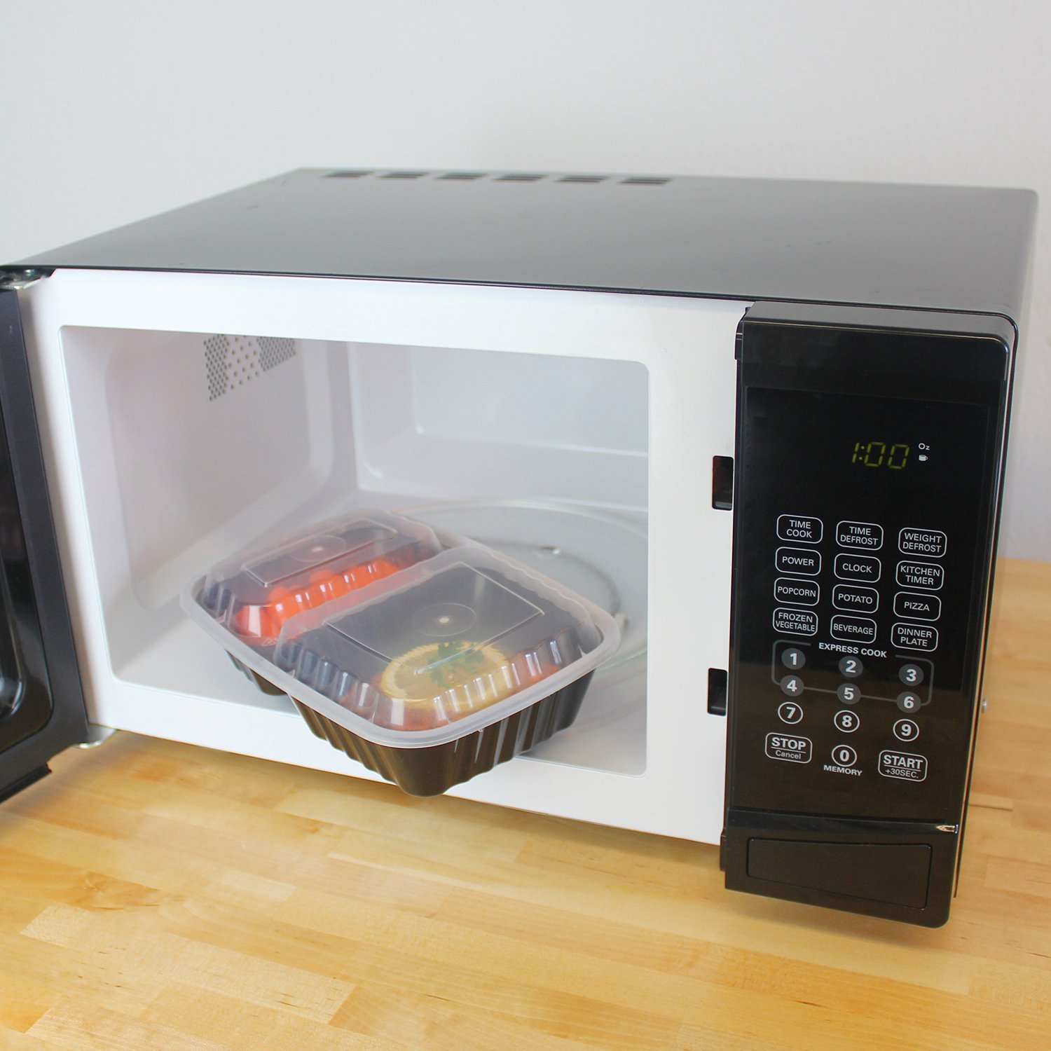 Freshware 20Pack 7Inch Round Bento Lunch Boxes with Lids Stackable