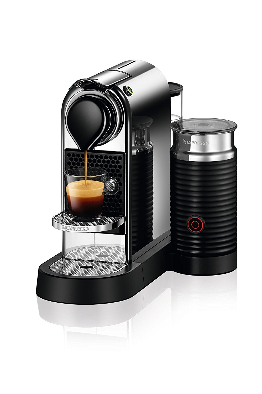 NESPRESSO CitiZ C112/D112 & Aeroccino Milk Frother Bundle (Chrome) N2 ...