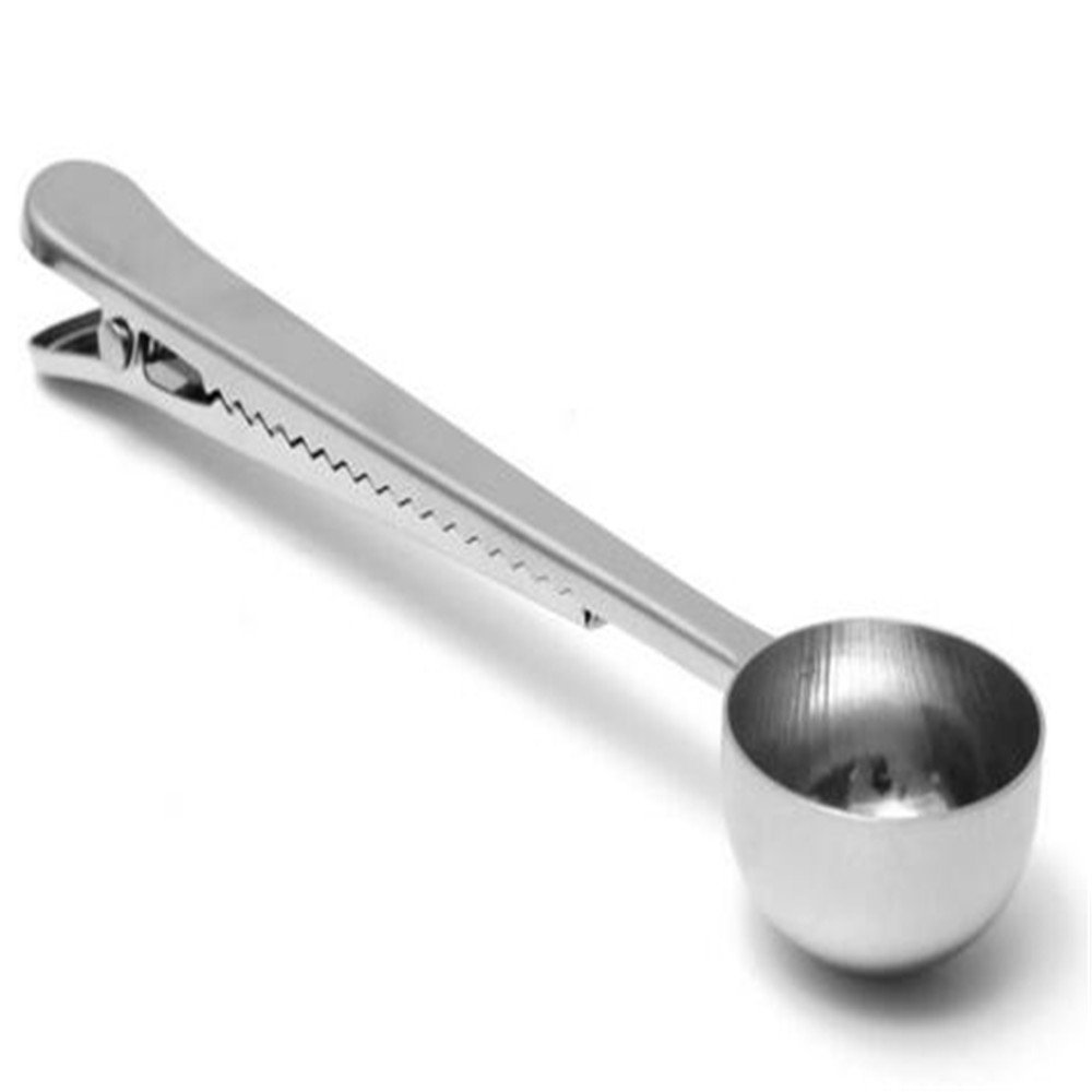 1 Pcs Multifunction Stainless Steel Coffee Scoop With Clip Coffee Tea Measuring Scoop 1cup 1867