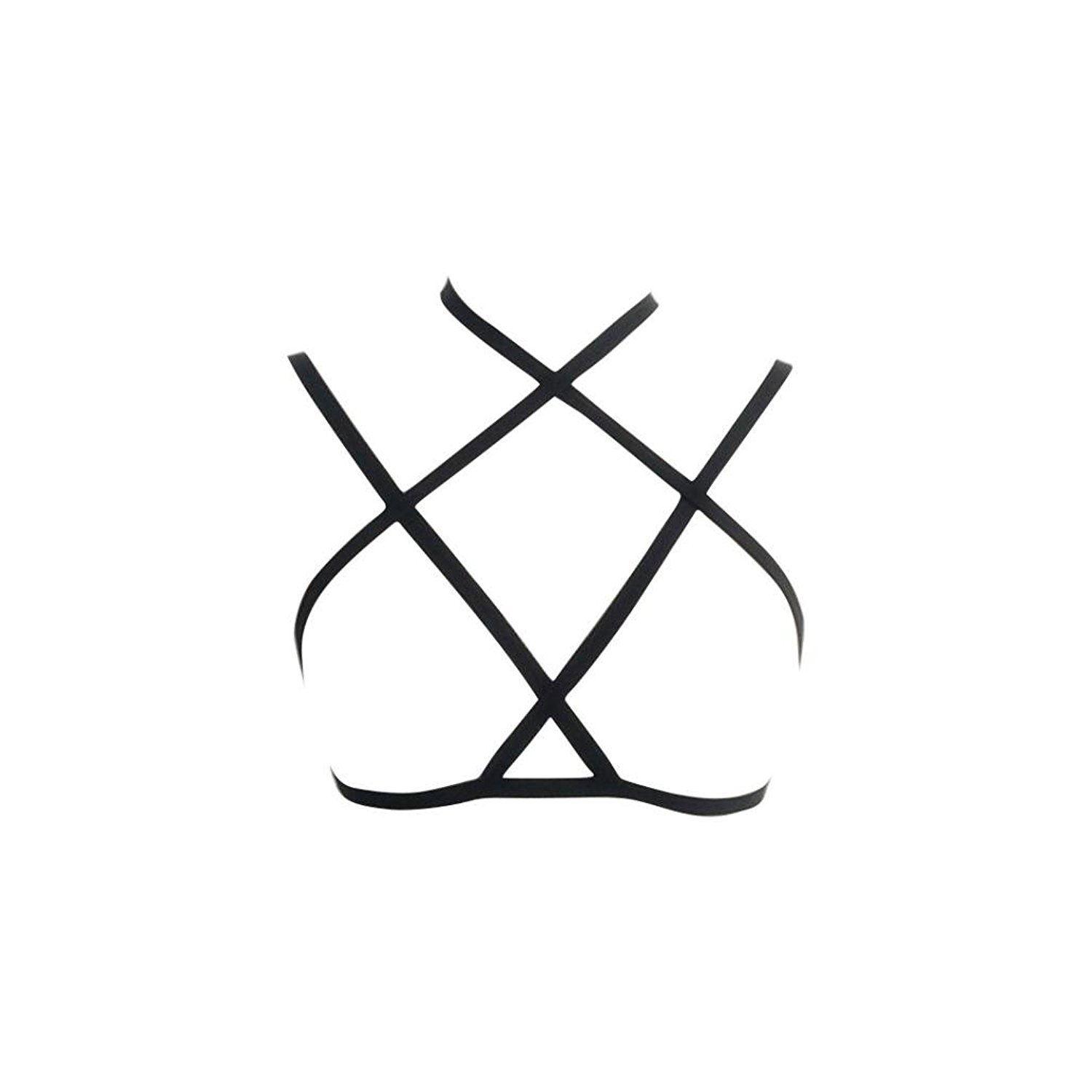 MSJUHEG Underwear Women Womens Women Hollow Out Elastic Cage Bra Bandage Strappy Halter Bra Bustier Top Plus Size Lingerie Black Xl