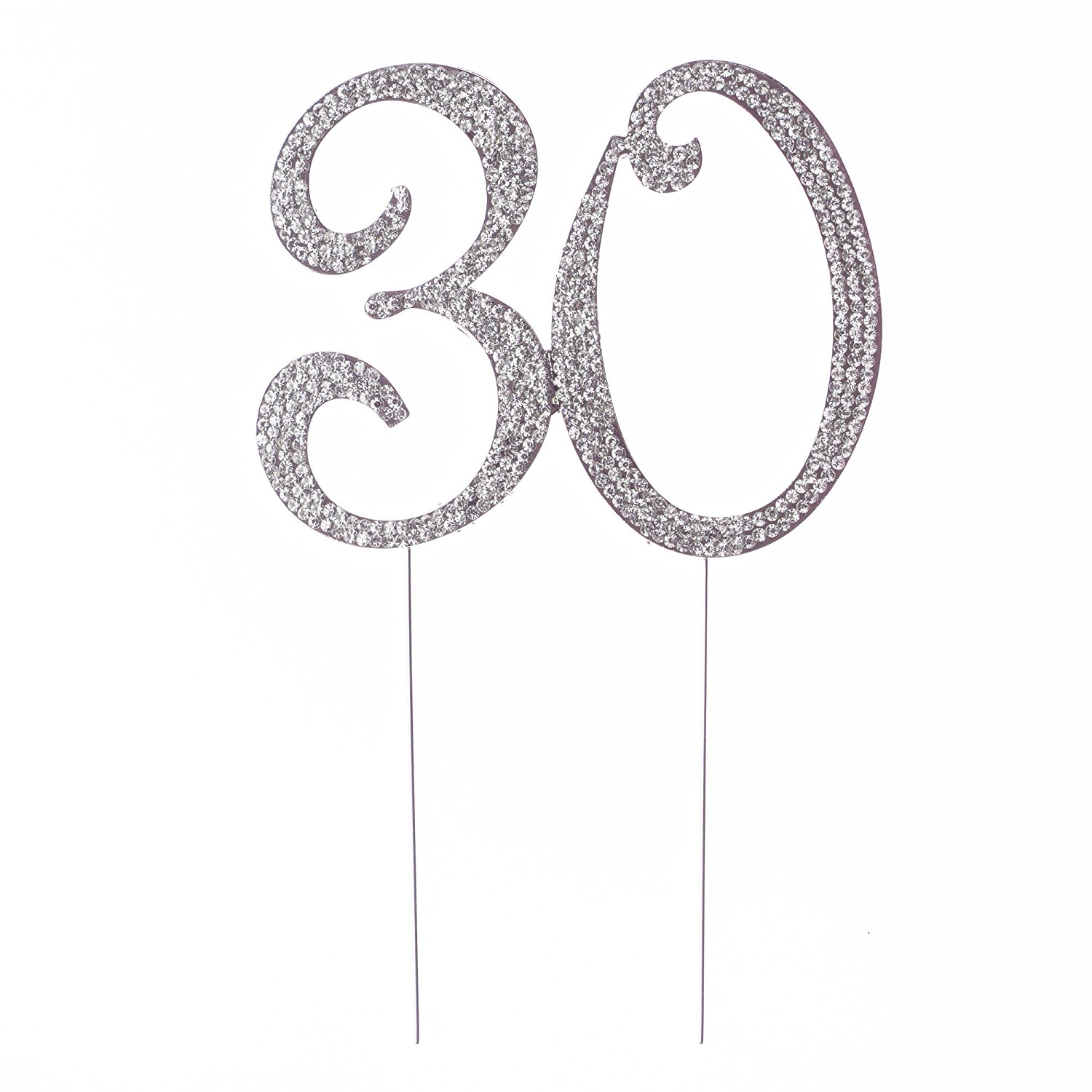 30 Cake Topper for 30th Birthday or Anniversary Gold Party Supplies ...