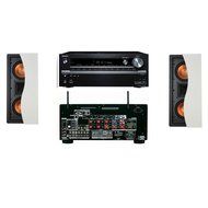 Klipsch R-5502-W II In-Wall Speaker (LCR) Onkyo TX-NR838 7.2 Channel Network