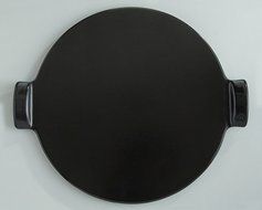 Emile Henry Made in France Flame Top Pizza Stone, Black. Perfect for Pizzas or Breads. In the Oven, On Top of... N8