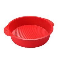 Unicook Round Cake Mold Pan Bakeware Tray Silicone Mould Patry Maker,Food Grade Silicone, Red