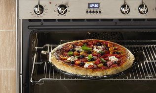 Emile Henry Made in France Flame Top Pizza Stone, Black. Perfect for Pizzas or Breads. In the Oven, On Top of... N11