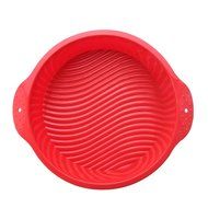 Unicook Round Cake Mold Pan Bakeware Tray Silicone Mould Patry Maker,Food Grade Silicone, Red N2