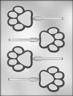 CK Products 2-1/2-Inch Paw Print Sucker Chocolate Mold