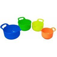 Gourmet Home Products 4-Piece Batter Bowl Set with Non-Skid Bottom (Lime) N6