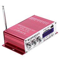 Robolife USB Hi-Fi Stereo Output Power Amplifier with Remote Control SD Card Player Red N5
