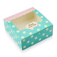 Wanting Set Of 4 Spot Pattern Candy Egg Tart Cake Bakery Boxes N2