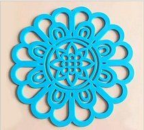 Drhob 6 PCS small Creative flower-shaped hollow silicone insulation against hot cup non-slip mats Random Color