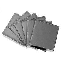 XICHEN&reg; Leather Coasters - Upscale With Coaster Holder Square -6 Piece Set With Holder (Brown) N16