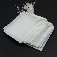 Funkymall Pack of 100 1.97 Inch*2.46 Inch Empty String Drawstring Filter Paper Tea Bags for Loose Tea Herbs Spice... N2