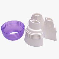 YING LAN ColorSwirl 3-Color Coupler Icing Piping Bag Nozzle Converter Decorating Kit for Cupcake Fondant Cookie N5
