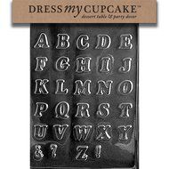 Dress My Cupcake Chocolate Candy Mold, Letters A-Z Small