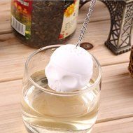 Silicone Skull Design Loose Tea Leaf Strainer Herbal Spice Infuser Filter Tools Silicone Tea Infuser Tea Filter N5