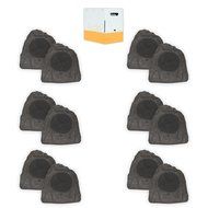 Theater Solutions 12R8L Outdoor Lava 8" Rock 12 Speaker Set with Wire for Yard Pool Spa Patio Garden