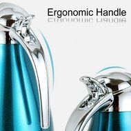 Satin Finish Stainless Steel Thermal Coffee Pot, Vacuum Insulated Carafe Flask Tea Kettle, 1.5 Liter N55