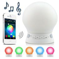 KUCAM Wireless Bluetooth 4.0 Speaker with Mood Led Night Light, App Remote Control Color Changing, AUX Audio TF... N5