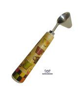 Coffee Scoop With Ceramic Handle - Bonus Coffee and Tea Recipes - Cone Shaped Scooper - Gift Boxed Kitchen Accessory... N7
