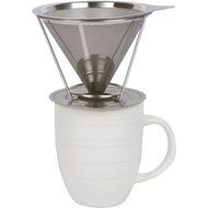 Stainless Steel Pour Over Coffee Dripper -- Reusable Permanent Drip Coffee Maker