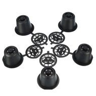 KINGSO 4pcs Reusable Coffee Capsules Cups Espresso Pods Filters For Nespresso Machines with 1pc Plastic Spoon N9