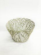 HUAL Cupcake Wrappers 50 Filigree Artistic Bake Cake Paper Cups Large leaves Lace Laser Cut Liner Baking Cup Muffin... N8